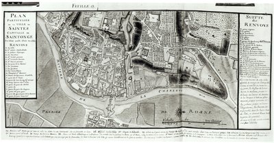 Atlas 131 fol.13 Map of Saintes, Capital of Saintonge, from 